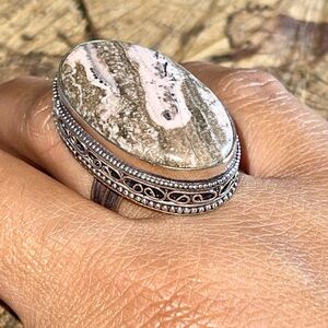 Rhodochrosite Ring Size 7 1/4